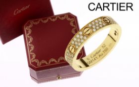 Cartier Ring 750/- Gelbgold mit Diamanten und Etui. KEINE Garantie. dass es ein originaler Cartierri