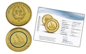 Goldmuenze 0.5g 999/- Gelbgold "Auf dem Wasser Traditionssegeln" 2019