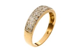 Ring 3.74g 585/- Gelbgold mit ca. 29 Diamanten zus. ca. 0.29 ct.. Ringgrousse ca. 60
