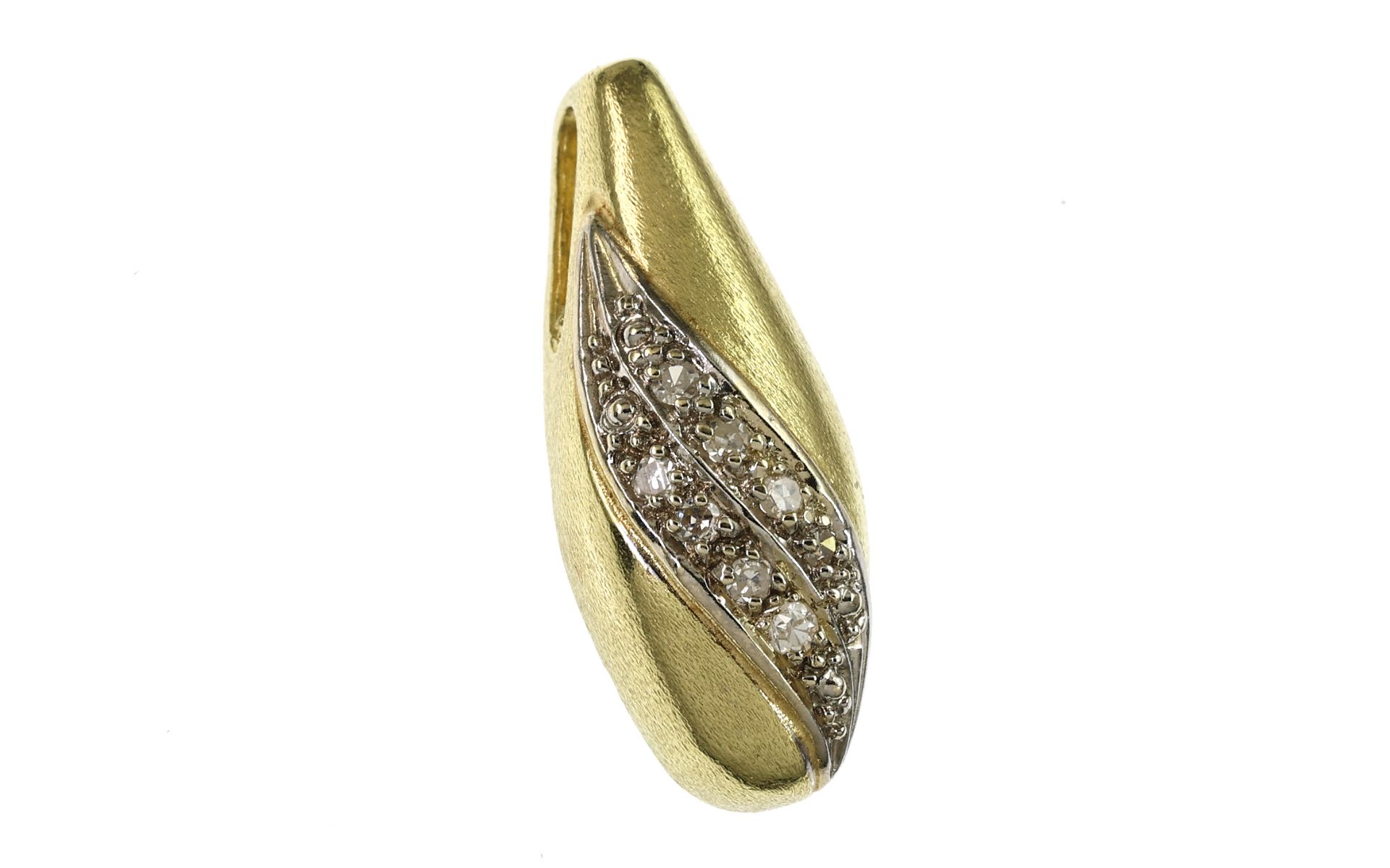 Anhaenger 2.76g 585/- Gelbgold und Weissgold mit 8 Diamanten zus. ca. 0.10 ct.