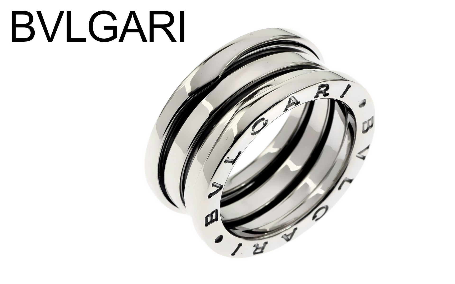 BVLGARI Ring 8.45g 750/- Weissgold ohne Box und ohne Zertifikat. Ringgroesse ca. 51