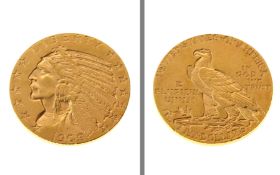 Goldmuenze Liberty Eagle 8.34g 900/- Gelbgold 1909