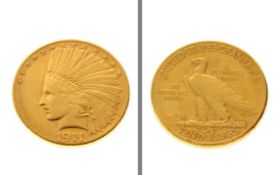 Goldmuenze 10 Dollar Eagle 16.78g 900/- Gelbgold 1911