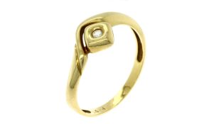 Ring 2.18g 585/- Gelbgold mit Diamant ca. 0.04 ct.. Ringgroesse ca. 58