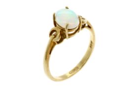 Ring 1.98g 333/- Gelbgold mit Opal. Ringgroesse ca. 52