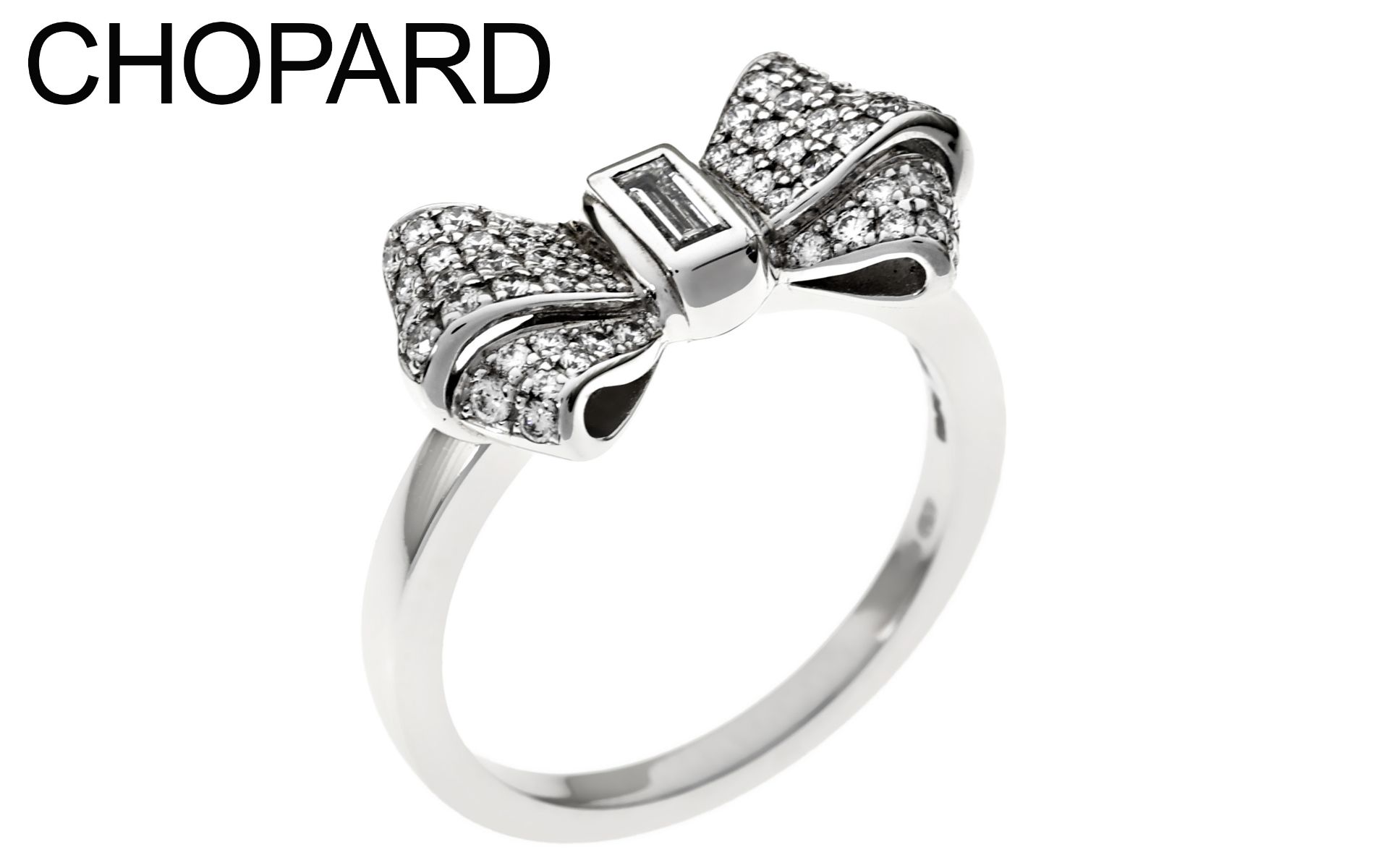 Chopard Ring Ref. 825020-1210 5.92g 750/- Weissgold mit Diamanten. mit Zertifikat. Ringgroesse ca. 5