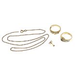 Konvolut Goldschmuck teils defekt 11.68g 333/-. 375/- und 585/- Gold