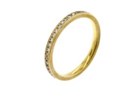 Ring 2.44g 750/- Gelbgold mit ca. 44 Diamanten zus. ca. 0.44 ct.. Ringgroesse ca. 54
