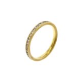 Ring 2.44g 750/- Gelbgold mit ca. 44 Diamanten zus. ca. 0.44 ct.. Ringgroesse ca. 54