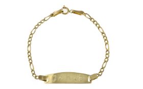 ID-Armband 1.82g 585/- Gelbgold mit Gravur