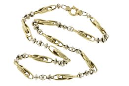 Kette 32.93g 585/- Gelbgold und Weissgold. Laenge ca. 64.50 cm