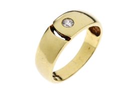 Ring 6.50g 585/- Gelbgold mit Zirkonia. Ringgroesse ca. 62