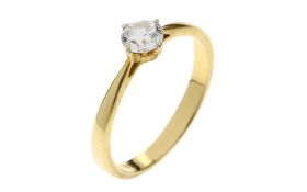 Ring 2.4g 585/- Gelbgold mit Diamant ca. 0.50 ct. F/si. Ringgroesse ca. 57