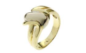 Ring 5.27g 585/- Gelbgold und Weissgold. Ringgroesse ca. 50