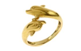 Ring 4.12g 750/- Gelbgold. Ringgroesse ca. 49