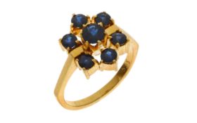 Ring 5.68g 585/- Gelbgold mit Saphiren. Ringgroesse ca. 55