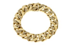 Armband 122.68g 750/- Gelbgold mit 80 Diamanten zus. ca. 1.60 ct.. Laenge ca. 21 cm