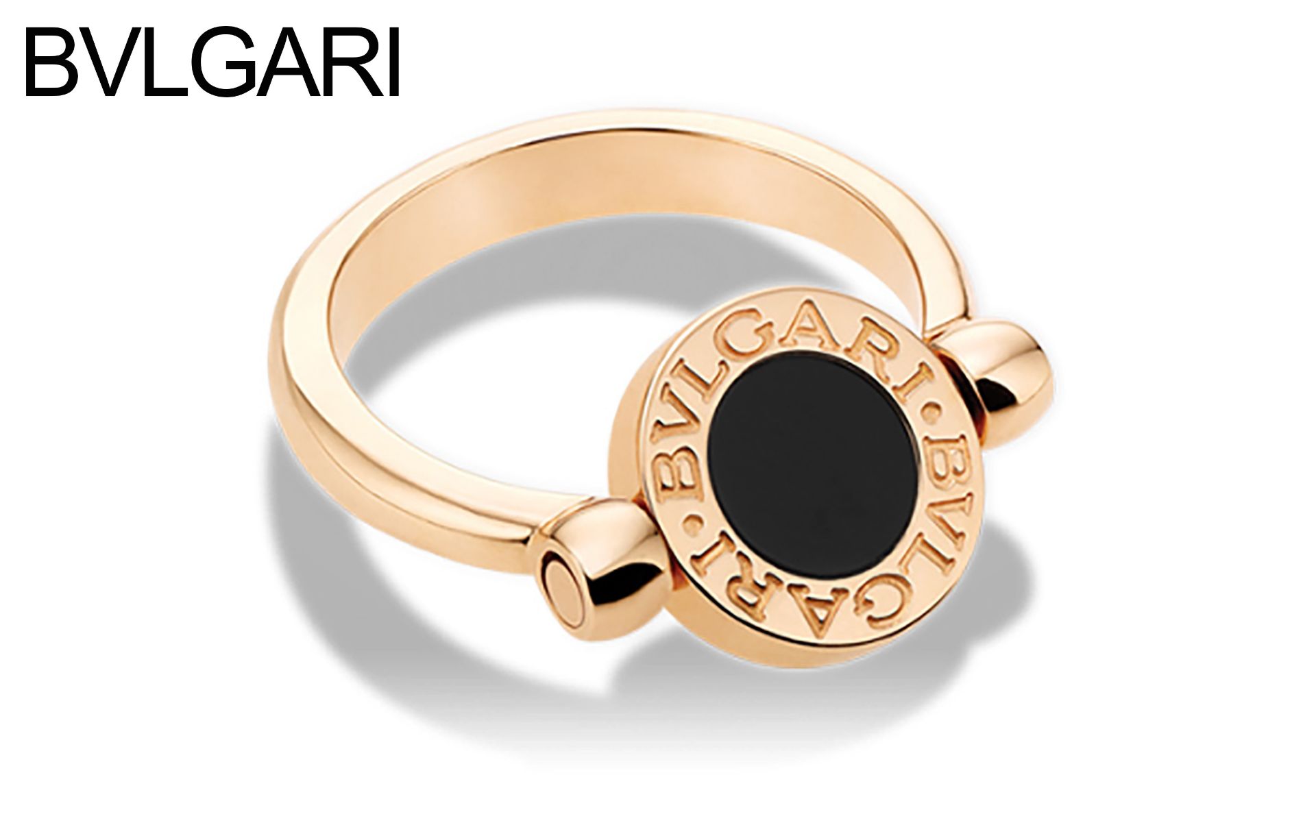 Bulgari Ring B/B Onix Madreperla AN856192/53. Ringgroesse ca. 53