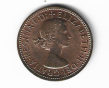 Half Penny Elisabeth II  Dei Gratia Regina F D Elisabeth II 1967