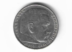 Deutsches Reich 5 Mark 1938 Paul von Hindenburg 1847-1934 A