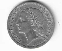 5 Francs 1940 Repvbliqve Francaise A. Lavrillier
