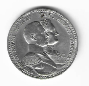 Deutsches Reich 3 Mark 1915 Wilhelm Ernst MCMXV Carl August MDCCCXV   A