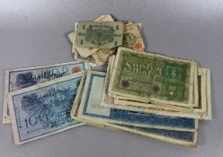 Konvolut Reichsbanknoten