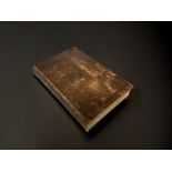 A LARGE VICTORIAN WELSH LEATHER BOUND FAMILY BIBLE. 40 X 30 X 7.5CM