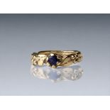 9ct White Gold Amethyst Ring. Size O