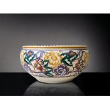 A Poole Pottery 'traditional wares' pottery bowl. shape 965 HQ. Truda Adams pattern decorated by Hil