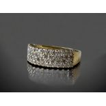 A 9ct Gold Ladies Diamond Bar Ring. approx 0.5ct Size P