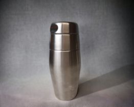 ALFRA ALESSI (ITALY) STAINLESS STEEL COCKTAIL SHAKER. HEIGHT - 20CM