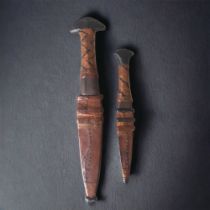 TWO ANTIQUE SUDANESE DAGGERS.