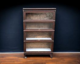 ANTIQUE FOUR TIER GLOBE WERNICKE BARRISTERS BOOKCASE.