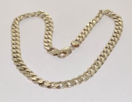 925 silver heavy flat link chain 50cm 67g