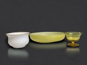 A COLLECTION OF MID-CENTURY HAND BLOWN ART GLASS.