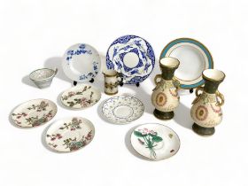 A MISCELLANEOUS COLLECTION OF 19TH CENTURY PORCELAIN. INCLUDING MINTON, ROYAL WORCESTER, WEDGWOOD,