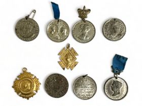 9 Victorian and later Royal jubilee medallions.