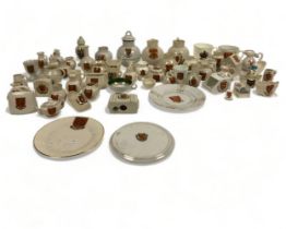 A large collection of Crested wares, including Goss.