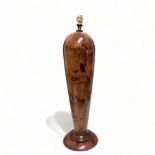 A large 27" Moroccan Thuya wood table lamp. Height - 27" AF damage to light fitting.