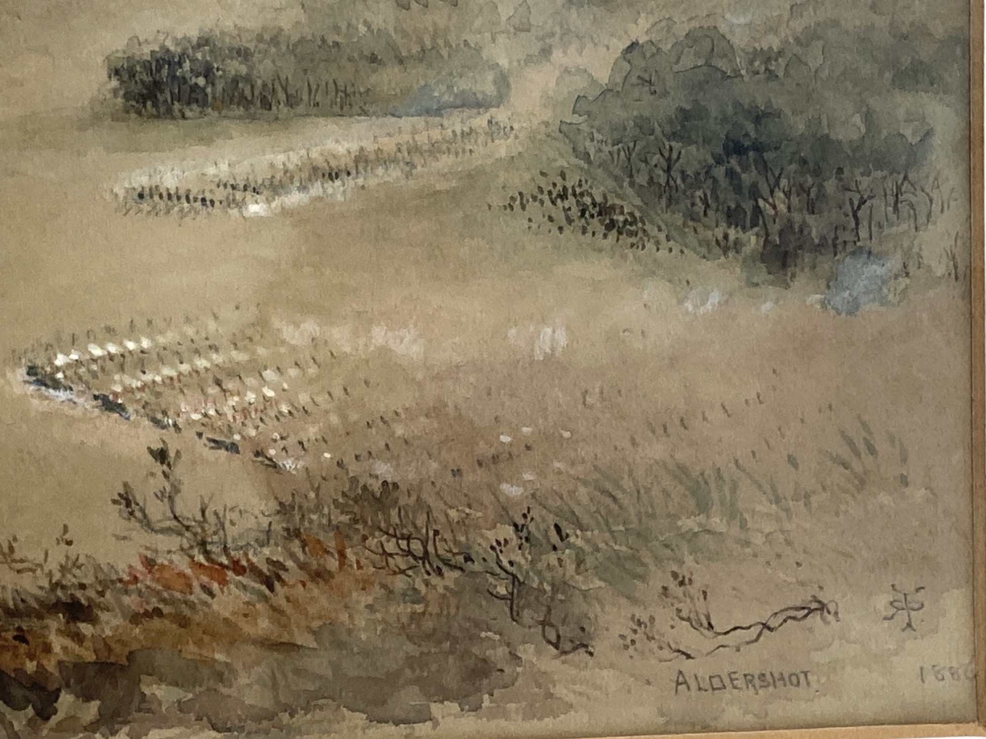 Robert Taylor Pritchett, (British, 1828-1907) watercolour. Artists monogram, Aldershot 1886 signed - Image 3 of 3