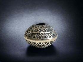 A Sterling silver 'seed' pot by Sunshine Reeves.