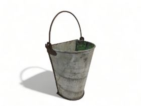 A Large Wall Hanging Galvanised bucket Planter