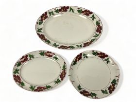 Three large B.P Co ltd 'Scotch Ivory' ceramic meat plates.