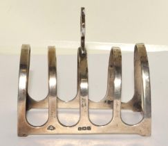 Silver H/M toast rack gentleman's T for one 50g