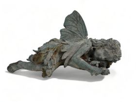 A Cast iron Sleeping Fairy