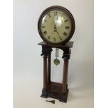 Mahogany Bracket Clock on Column Supports - Carter Salisbury