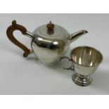 Silver Teapot and Cup - Total Weight 350gms