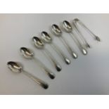 6x Silver Teaspoons and Pair of Sugar Nips - 125gms