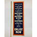 Original First World War Poster